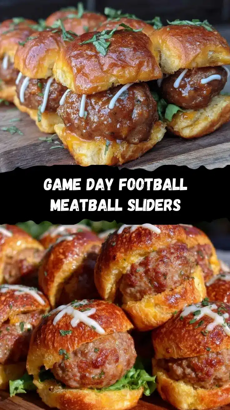 football-shaped meatball sliders recipe