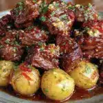 garlic butter beef bites - featured image