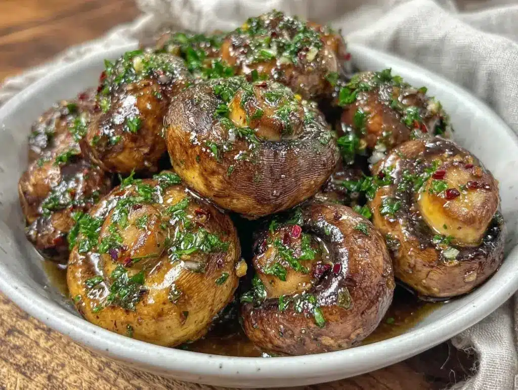 garlic butter mushrooms - featured image