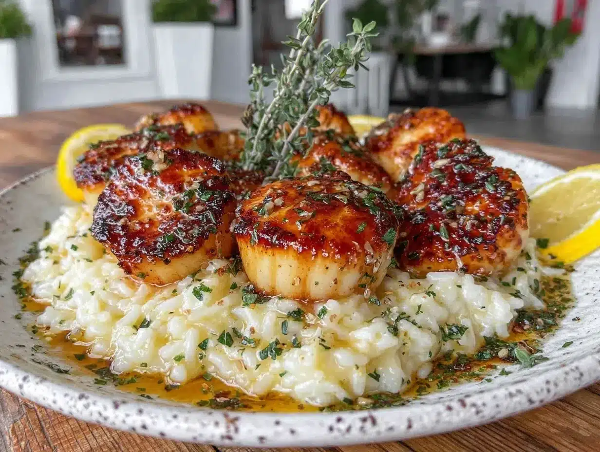 garlic butter scallops recipe preparation steps