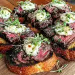 garlic herb steak crostini - featured image