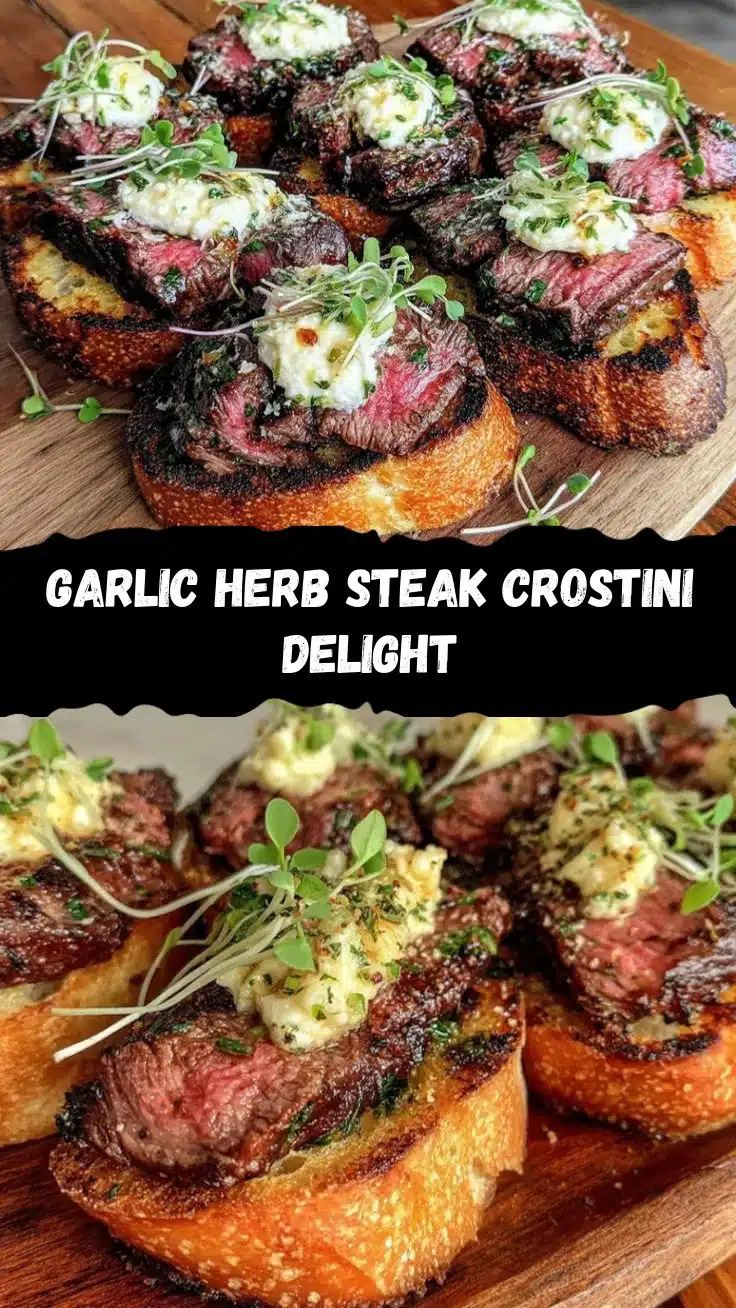 garlic herb steak crostini recipe