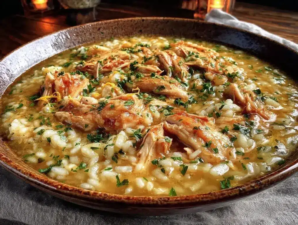 Greek lemon chicken soup - featured image