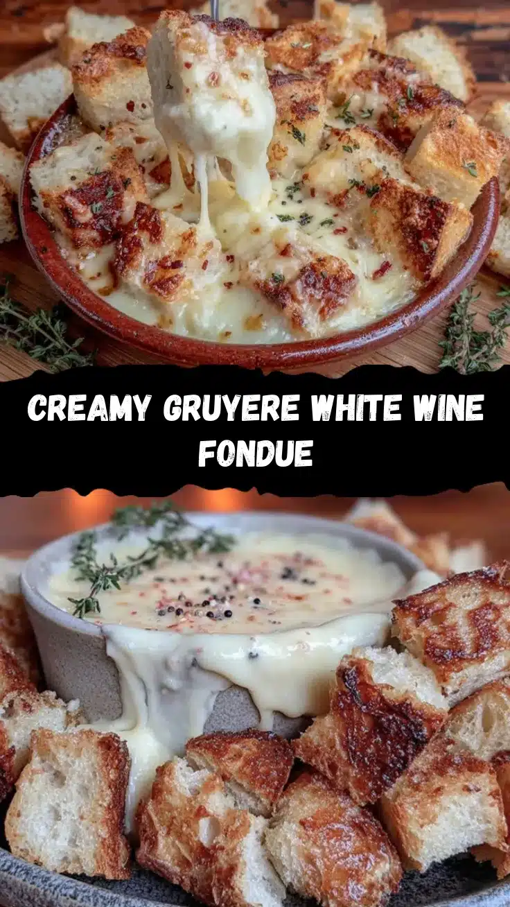 Gruyere and white wine cheese fondue recipe