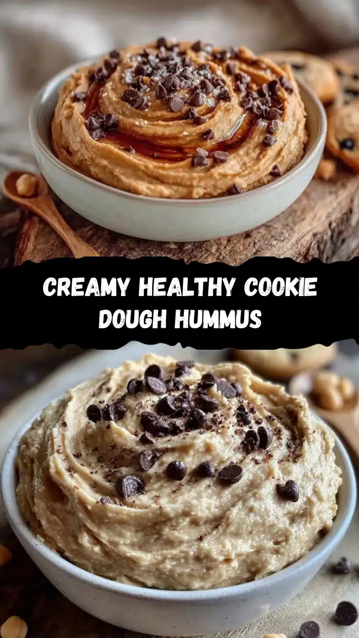 healthy cookie dough hummus dip recipe