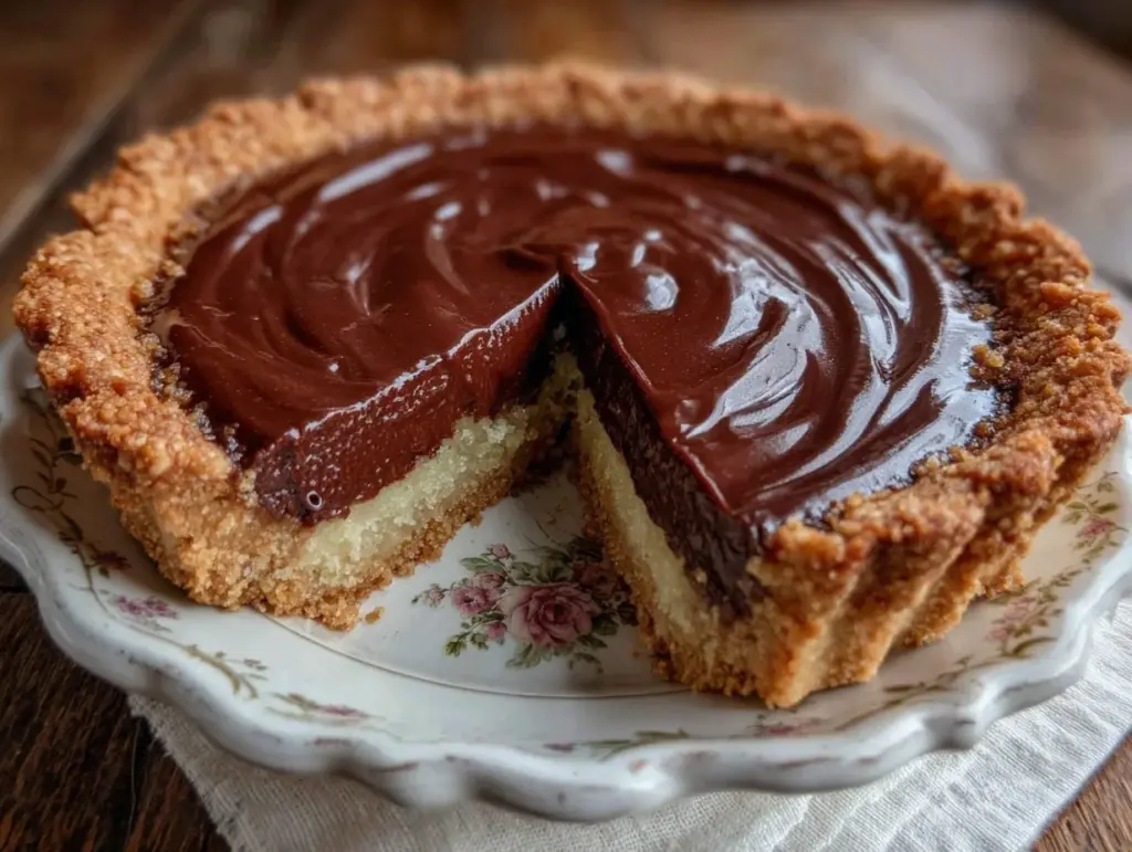 homemade chocolate pie - featured image