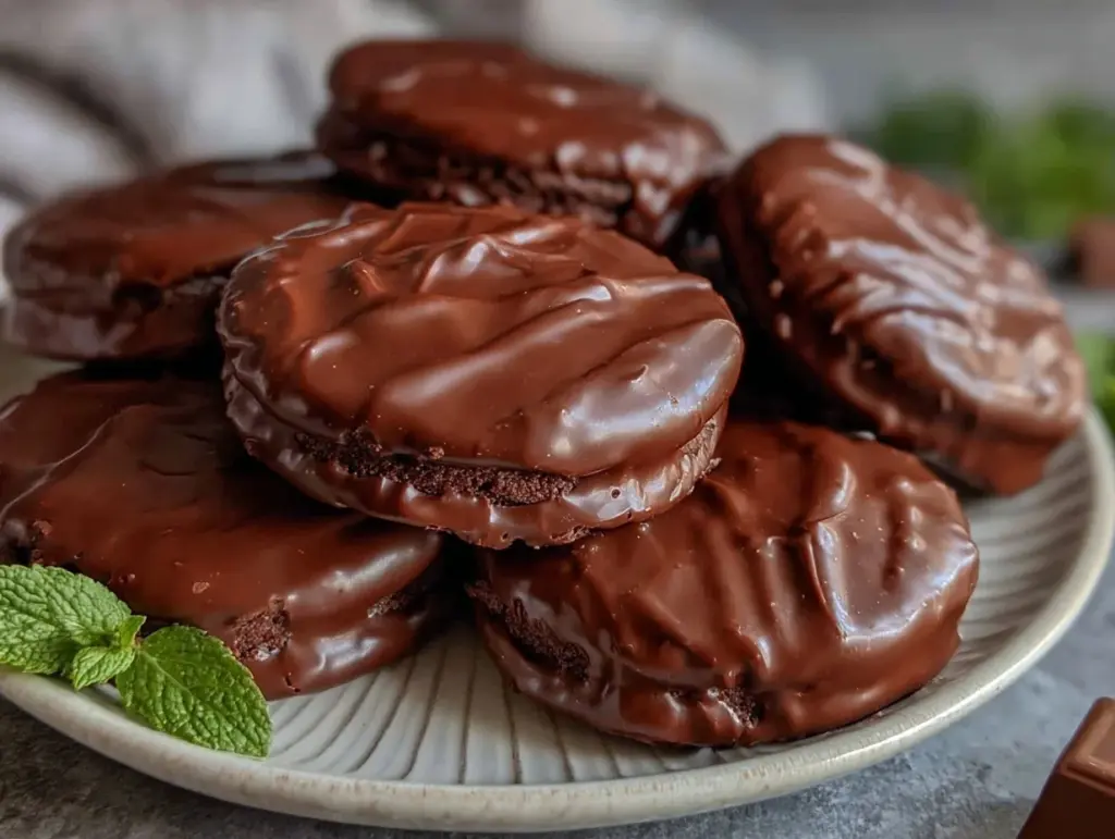 homemade thin mint cookies - featured image
