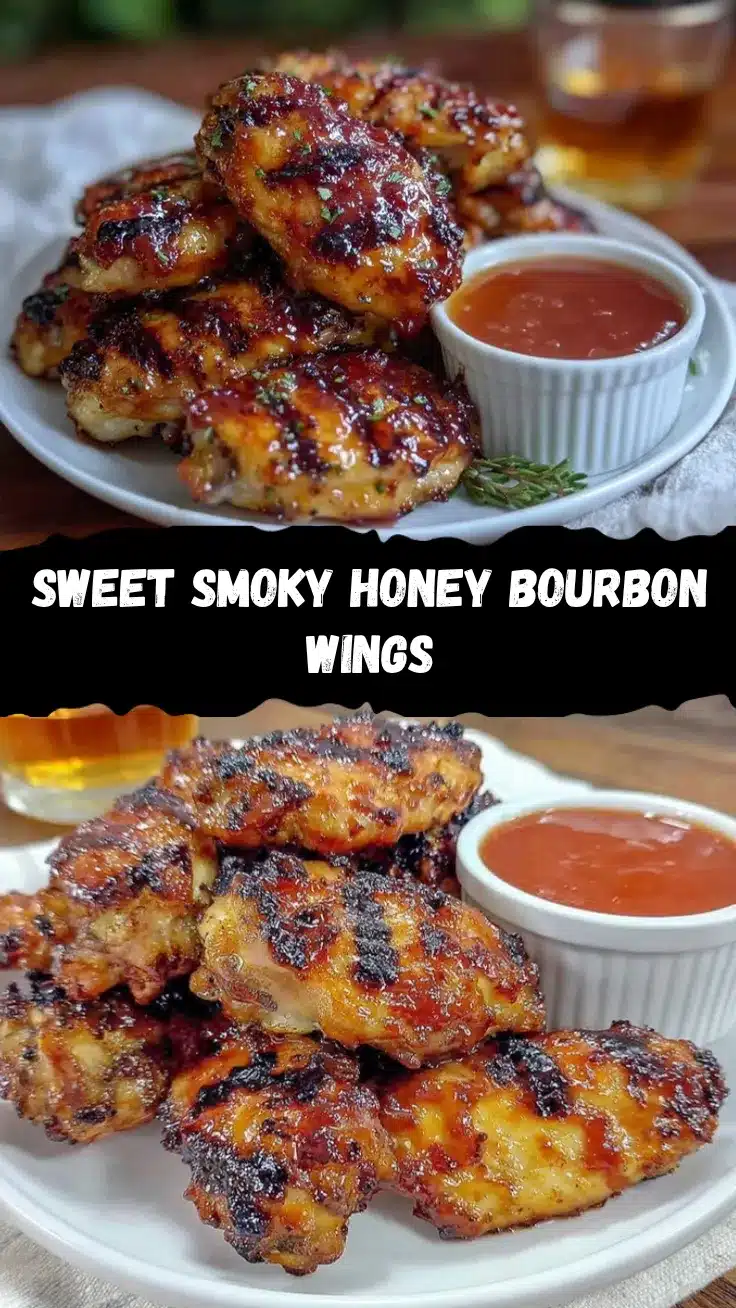 honey bourbon grilled chicken wings recipe
