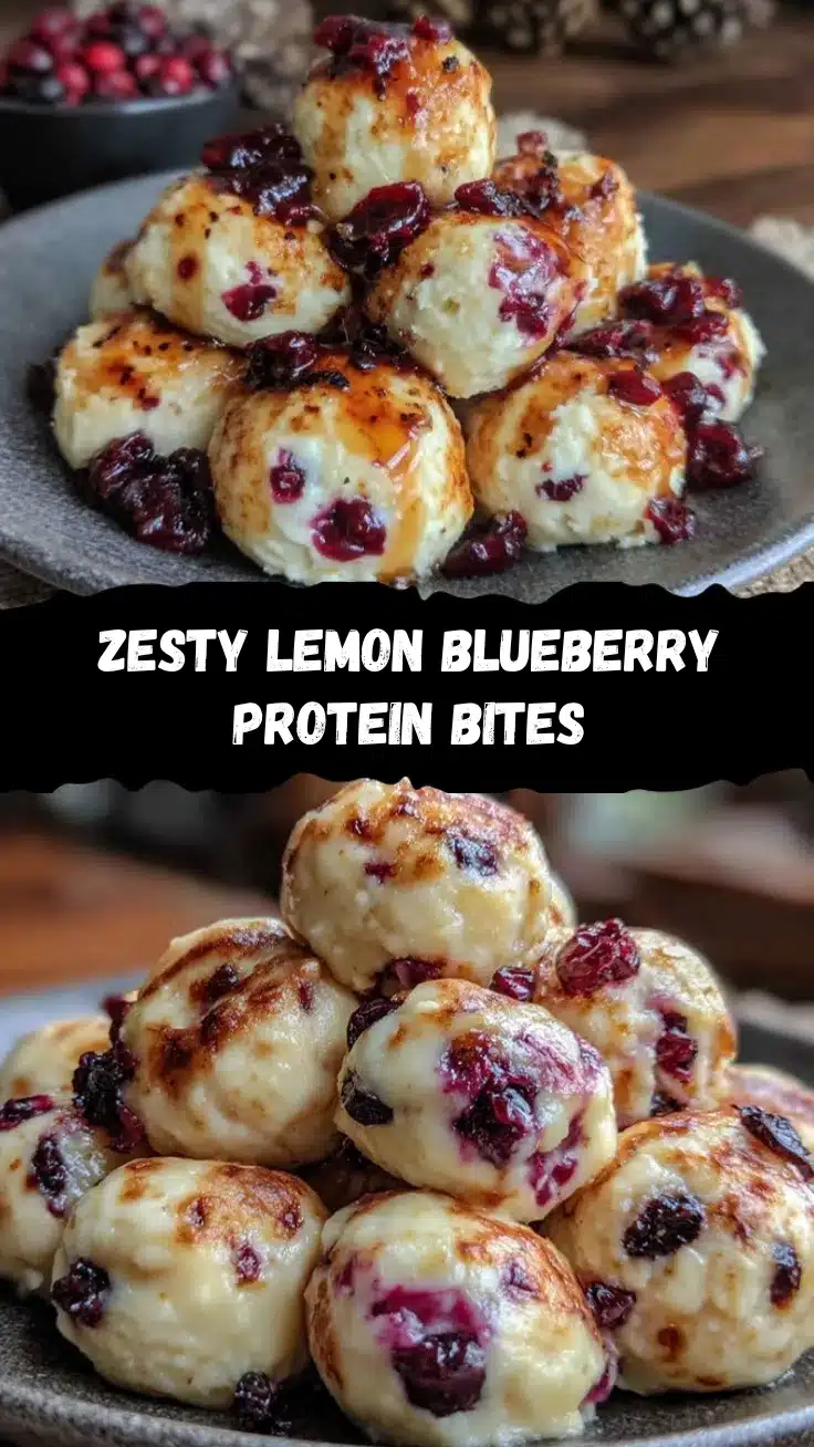 lemon blueberry protein bites recipe