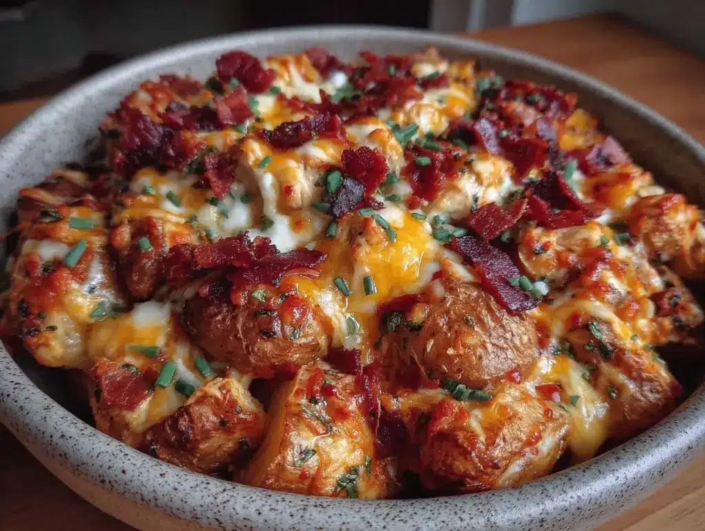 loaded chicken and potatoes casserole - featured image