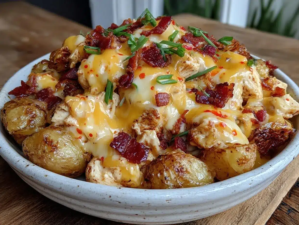 loaded chicken and potatoes casserole preparation steps