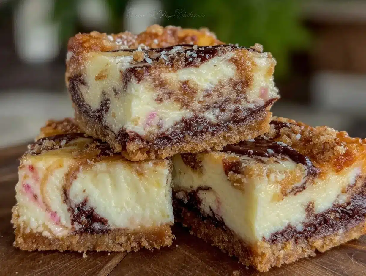 Neapolitan Swirl Cheesecake Bars preparation steps