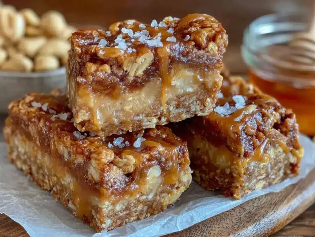 no-bake peanut butter granola bars - featured image