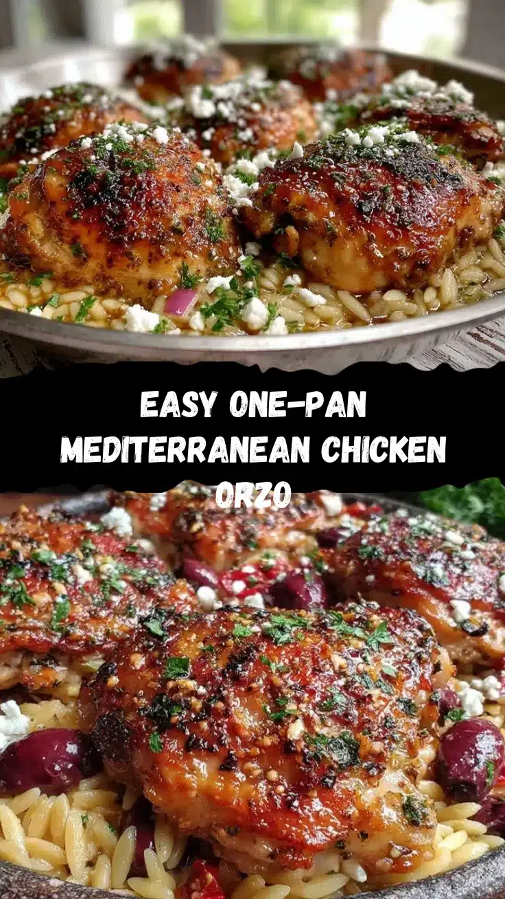 one-pan mediterranean chicken with orzo recipe