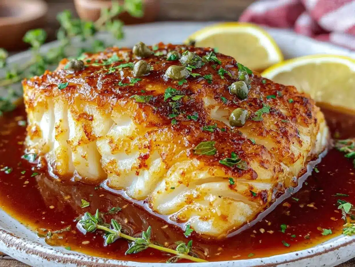 pan-seared cod with brown butter and capers preparation steps