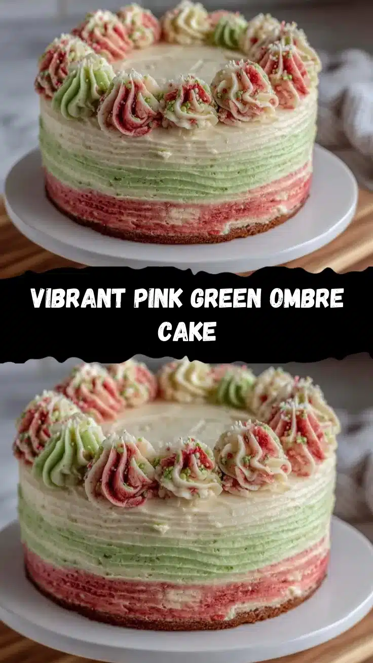 pink and green ombre wicked birthday cake recipe