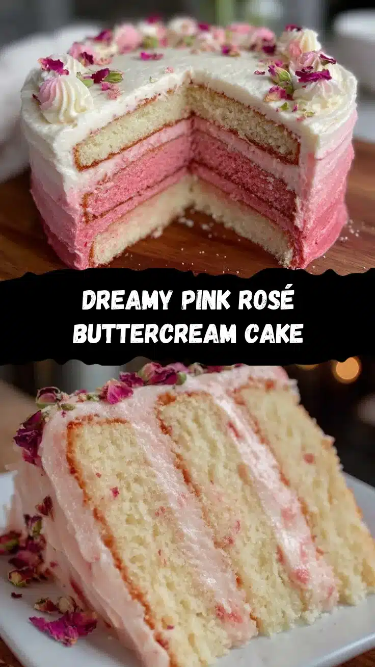 pink ombré rosé cake recipe