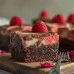 pink velvet cheesecake swirl brownies - featured image