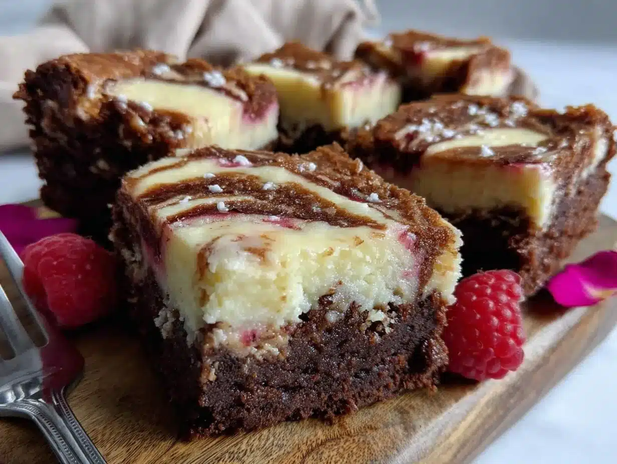 pink velvet cheesecake swirl brownies preparation steps