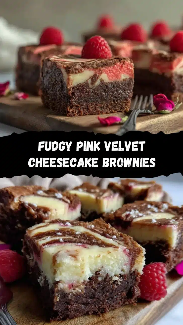 pink velvet cheesecake swirl brownies recipe