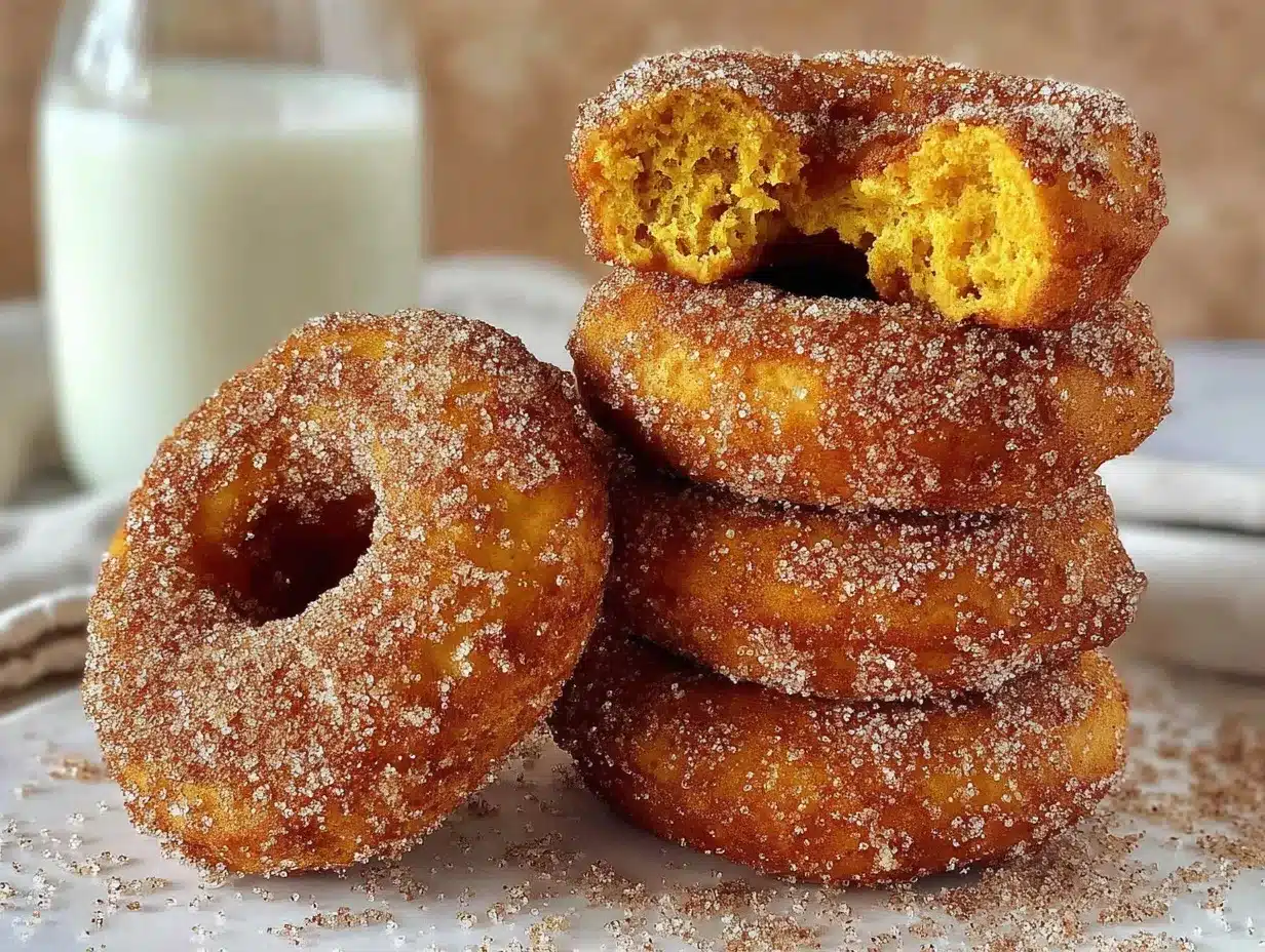 pumpkin donuts preparation steps