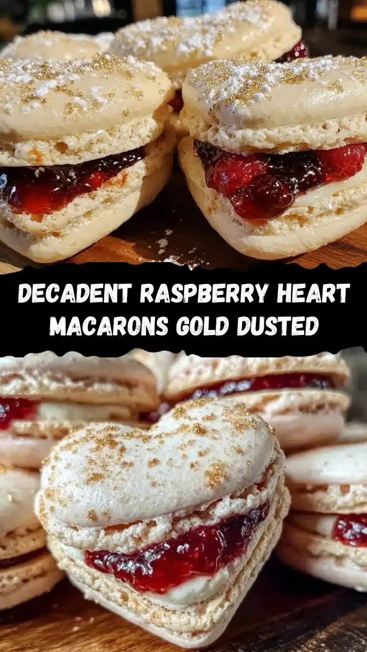 raspberry filled heart macarons recipe