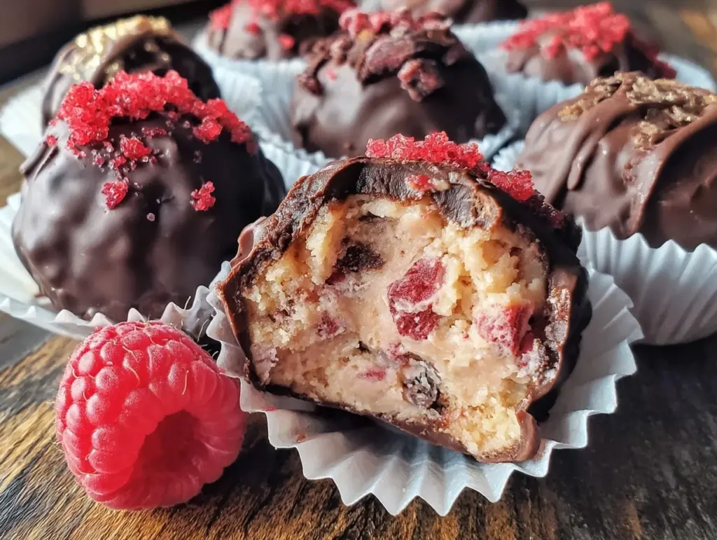raspberry truffles - featured image