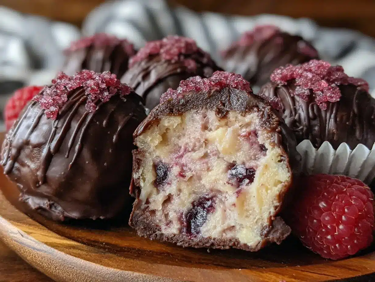 raspberry truffles preparation steps