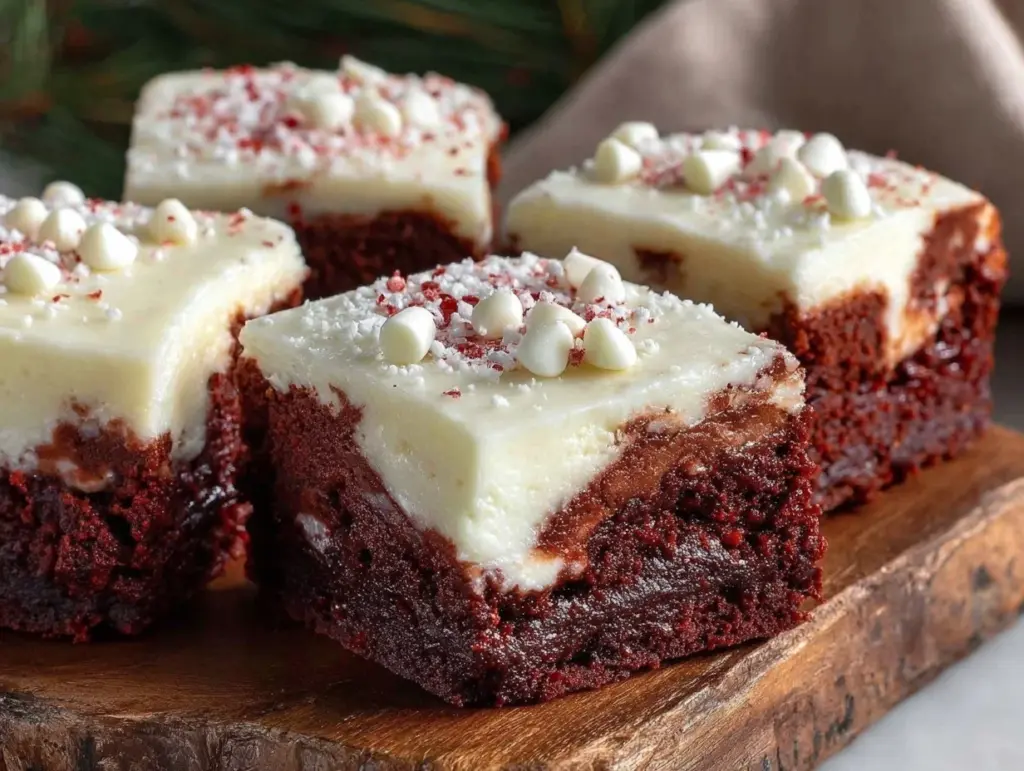 red velvet brownie cheesecake bars - featured image