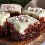 red velvet brownie cheesecake bars - featured image