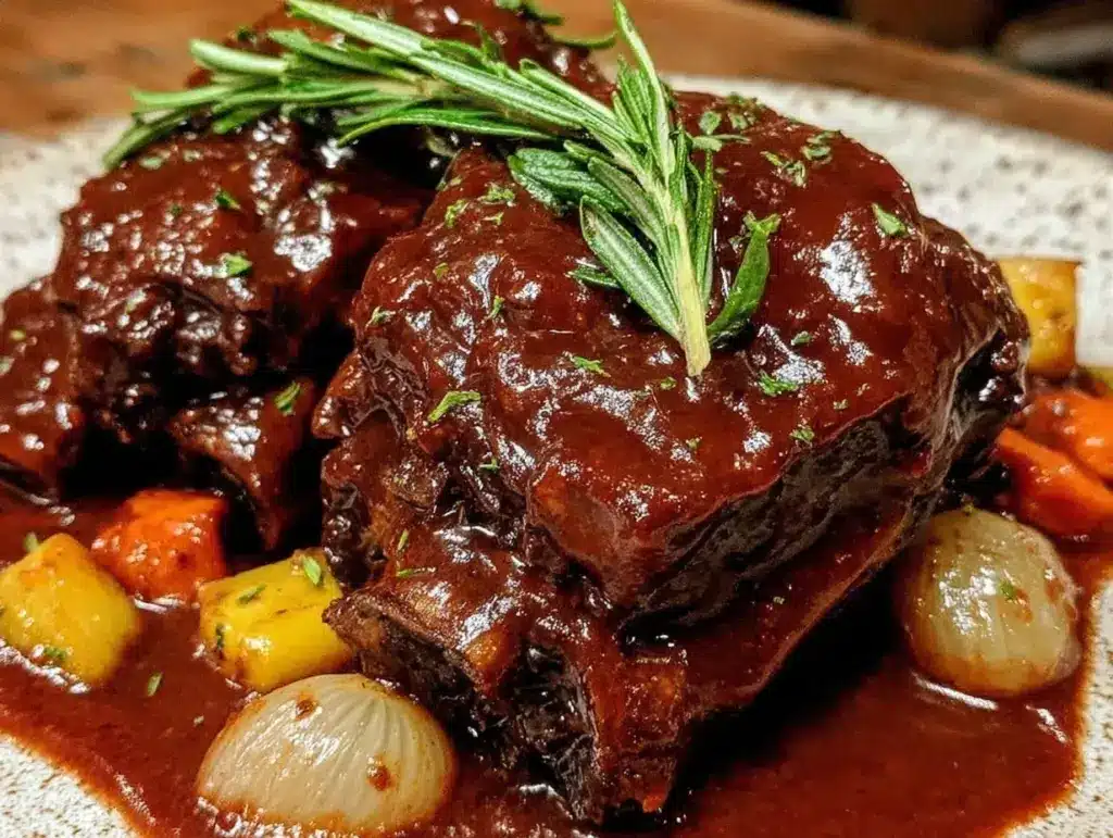 red wine braised lamb shanks - featured image