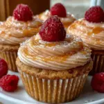 rose gold raspberry champagne cupcakes - featured image