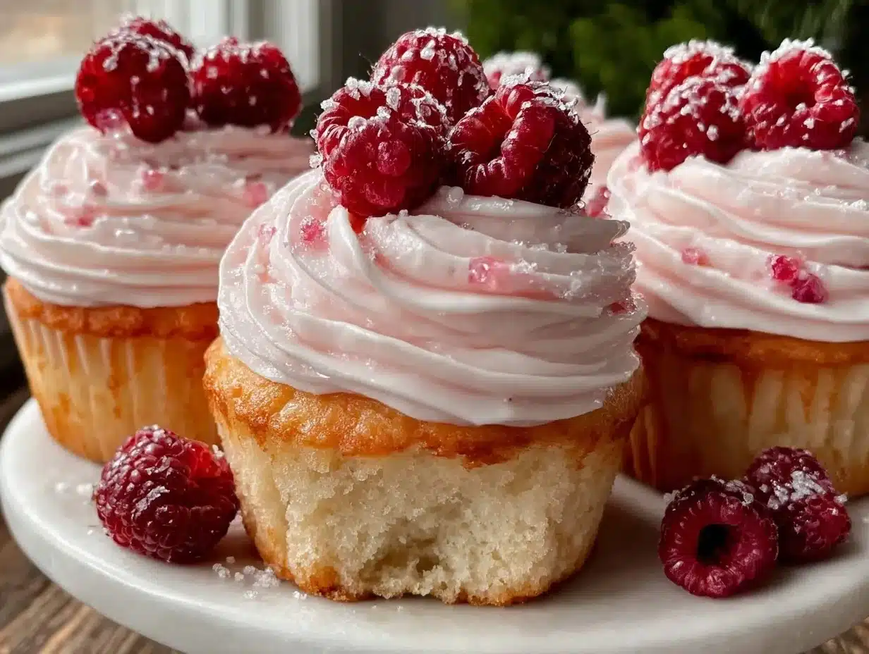 rose gold raspberry champagne cupcakes preparation steps