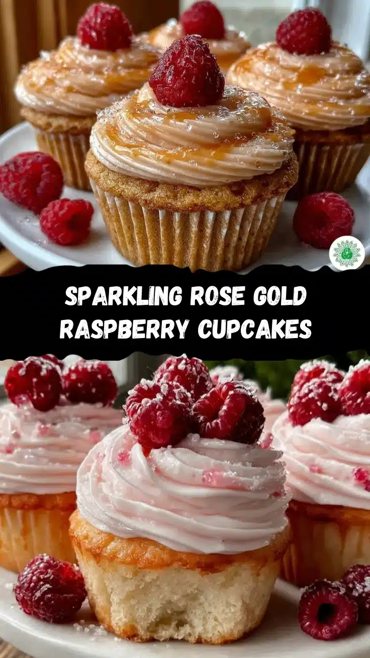 rose gold raspberry champagne cupcakes recipe