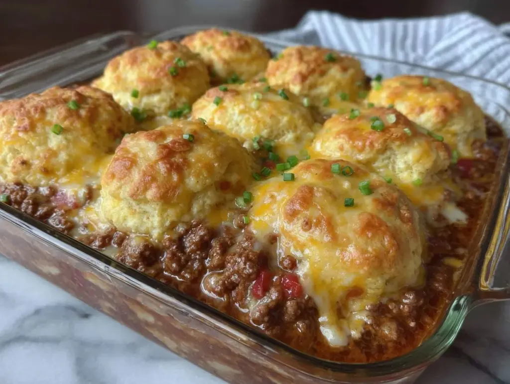 sloppy joes biscuits bake - featured image