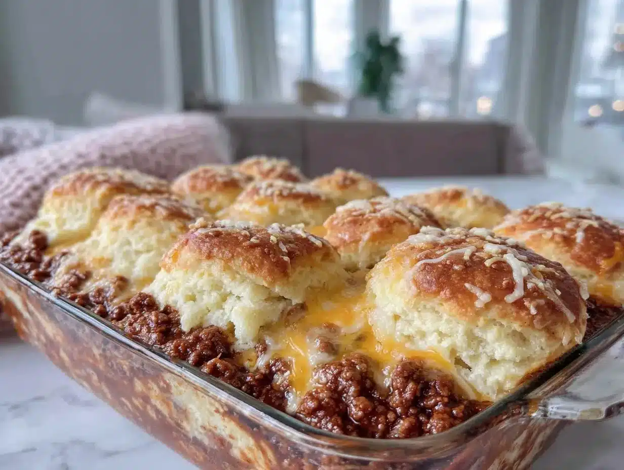 sloppy joes biscuits bake preparation steps