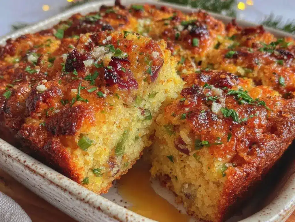 Southern cornbread dressing casserole - featured image