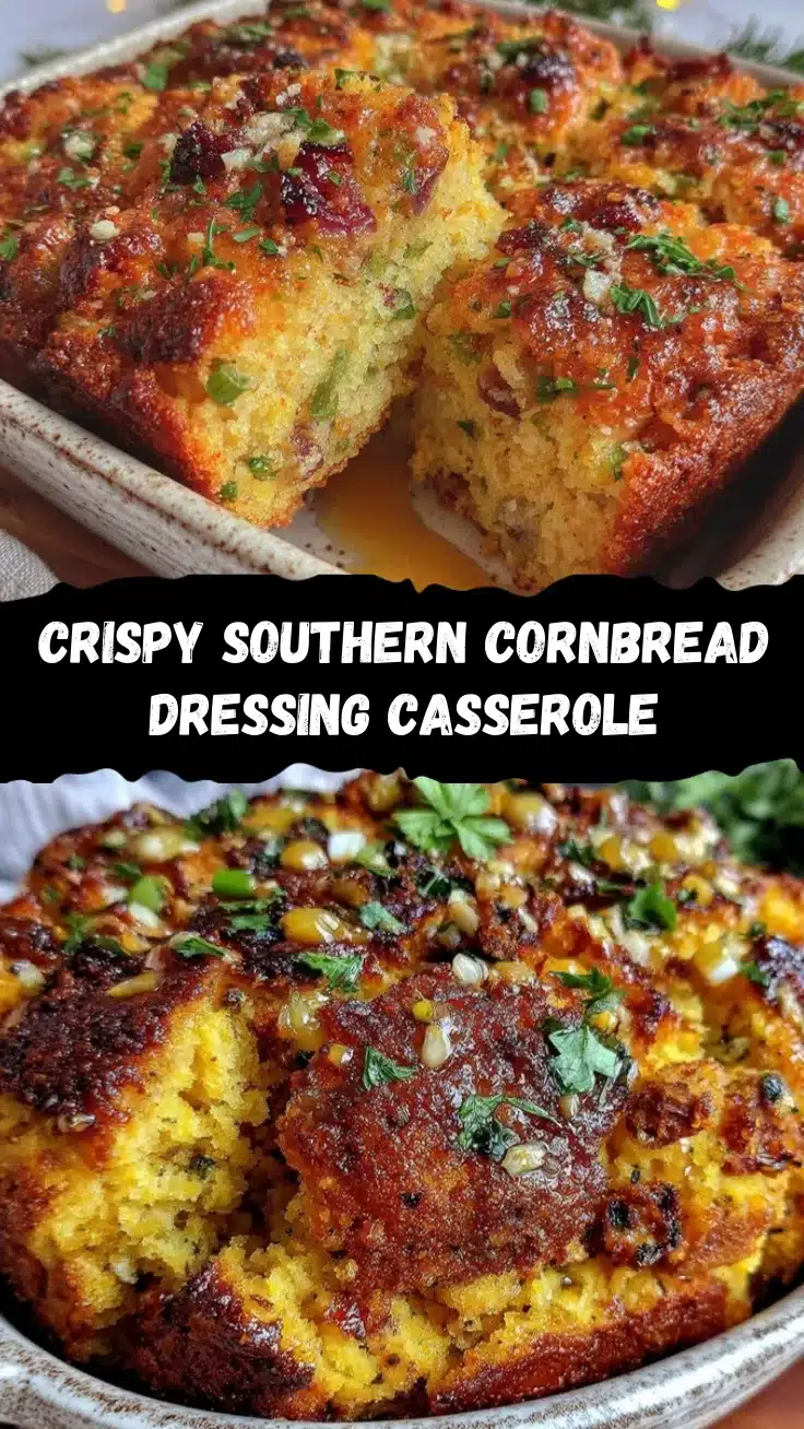 Southern cornbread dressing casserole recipe