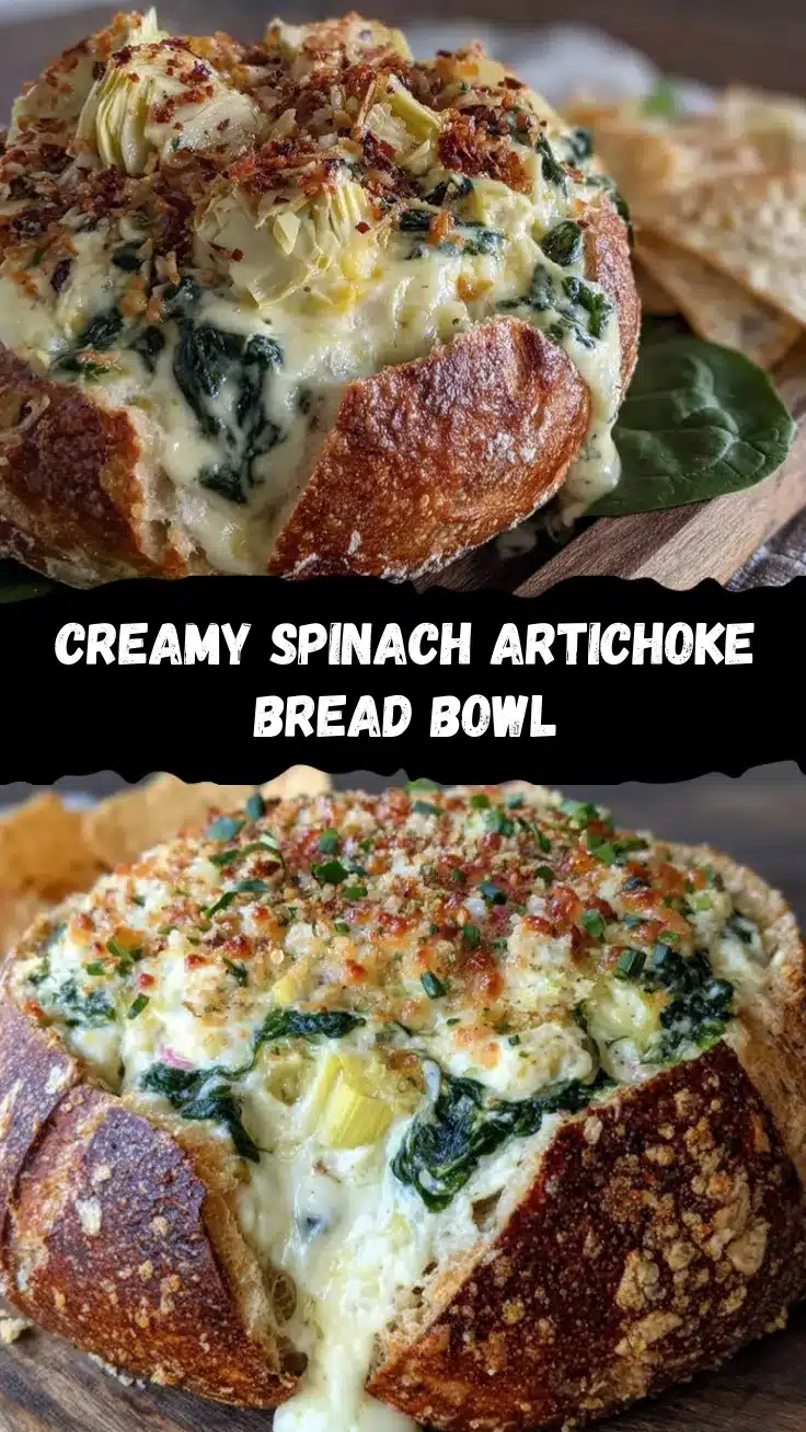 spinach and artichoke dip bread bowl recipe