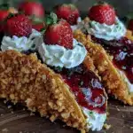 Strawberry Crunch Cheesecake Tacos - featured image