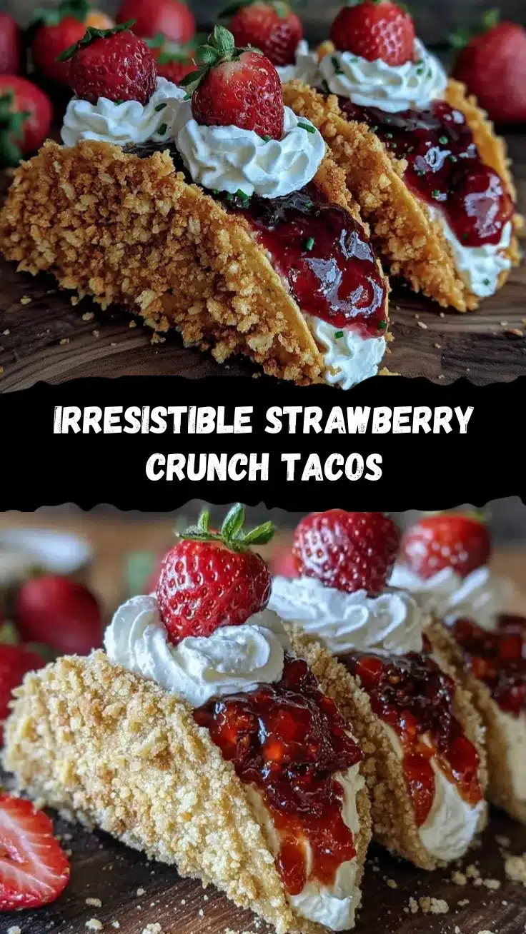 Strawberry Crunch Cheesecake Tacos recipe