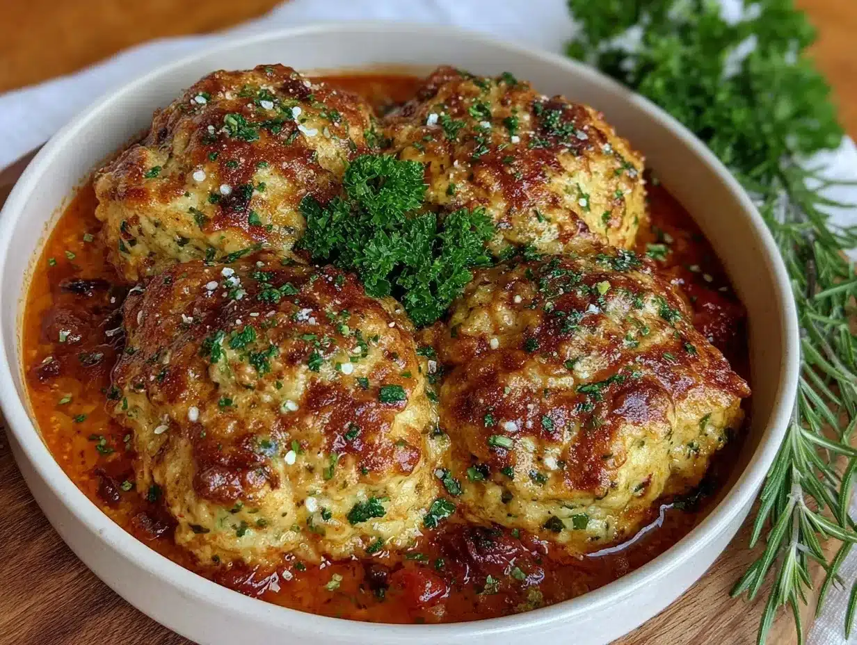 tomato soup with cheddar dumplings preparation steps