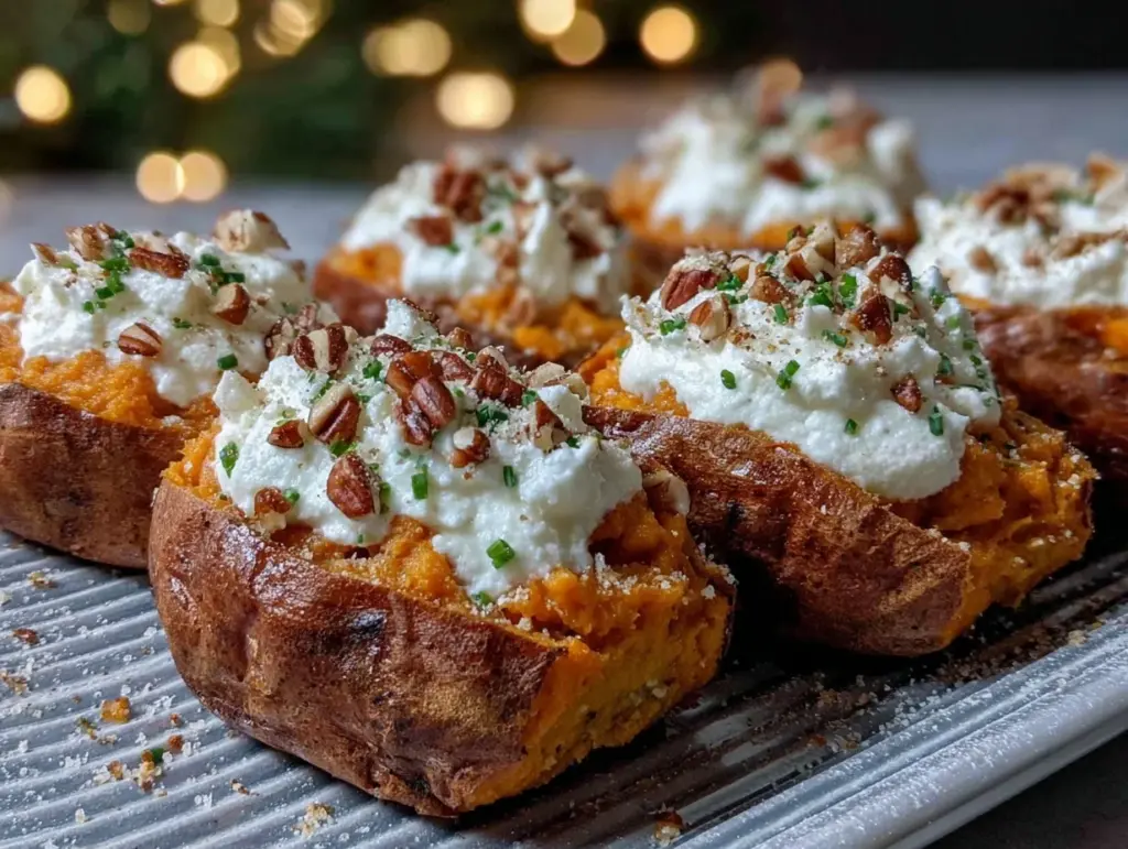 twice baked sweet potatoes - featured image