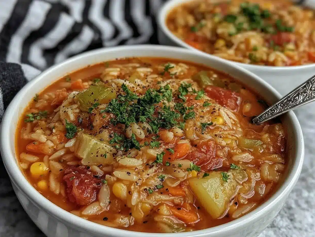 vegetable orzo soup preparation steps