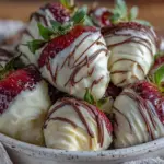 white chocolate covered strawberry bouquet - featured image