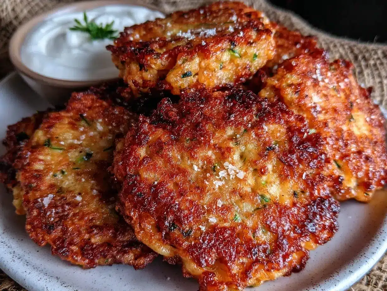 zucchini Parmesan fritters preparation steps