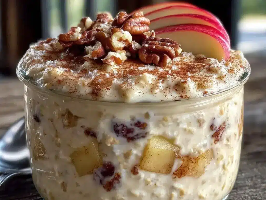 apple cinnamon overnight oats - featured image