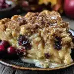 apple cranberry crumble pie - featured image