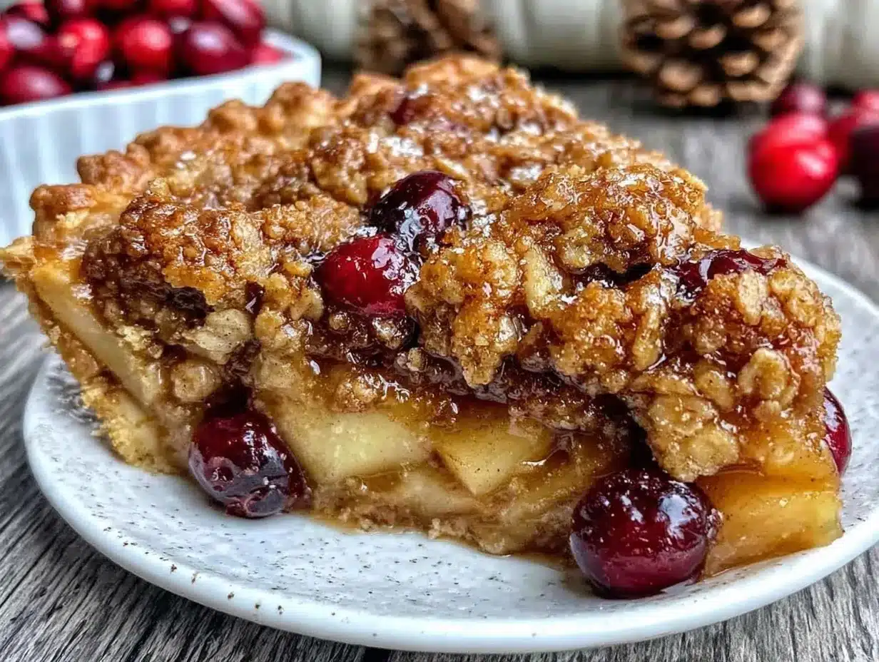 apple cranberry crumble pie preparation steps
