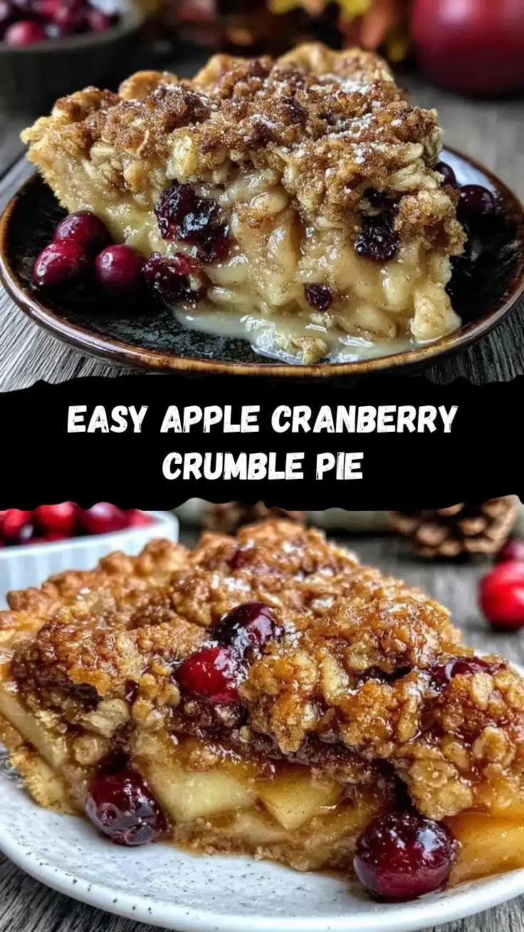 apple cranberry crumble pie recipe